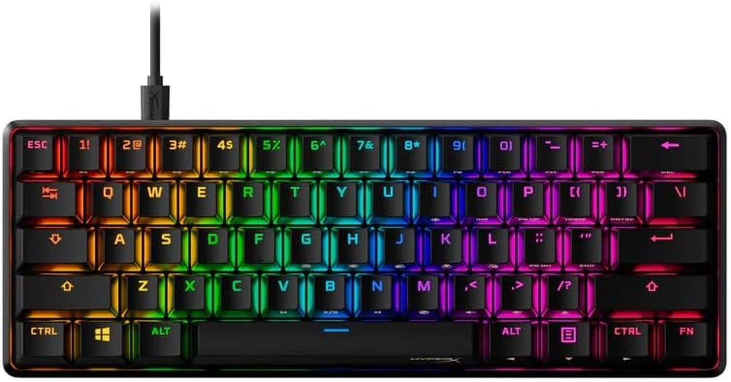 Alloy Origins - Mechanical Gaming Keyboard, Software-Controlled Light & Macro Customization, Compact Form Factor, RGB LED Backlit - Clicky  Blue Switch,