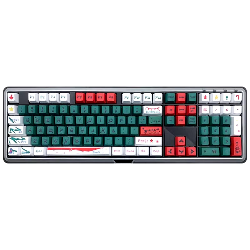 123Keys Christmas Themed Keycap OEM Height PBT Sublimation PBT Festive Keyswitch Keycap for Mechanical Keyboard Swiches