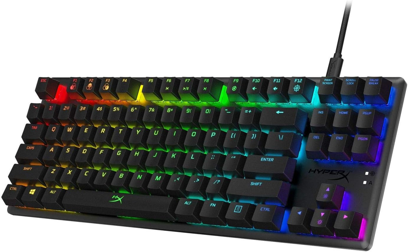 Alloy Origins - Mechanical Gaming Keyboard, Software-Controlled Light & Macro Customization, Compact Form Factor, RGB LED Backlit - Clicky  Blue Switch,