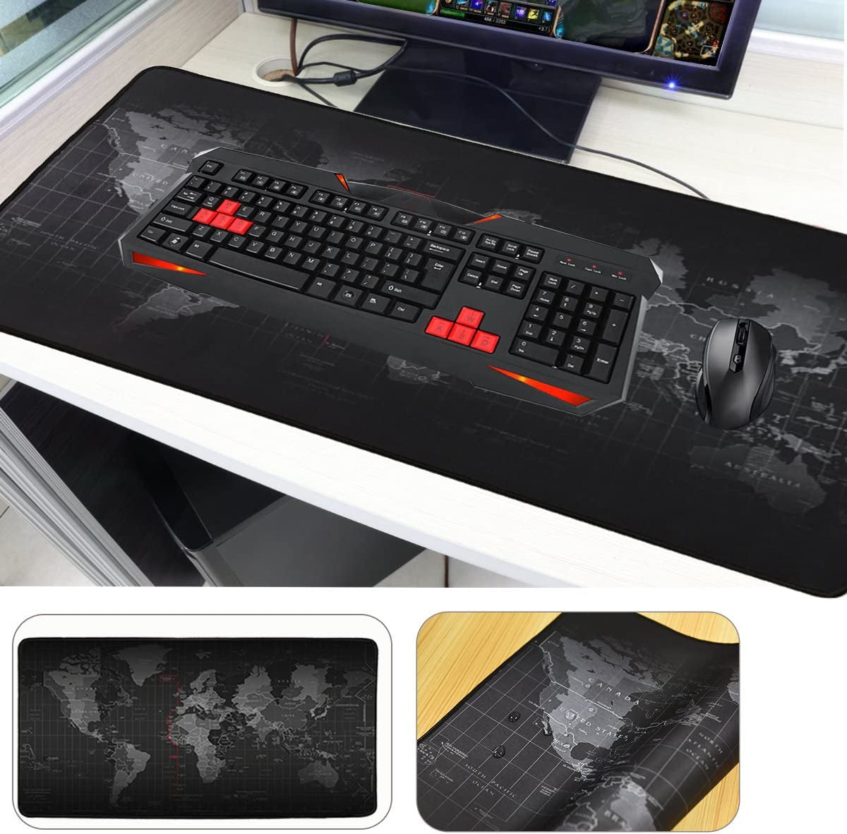 XXL Gaming Mouse Mat Extended & Extra Large Mouse Pad (80 * 40 Map)