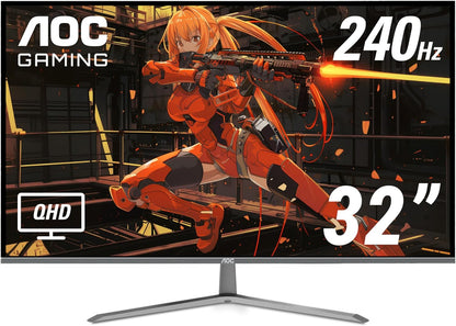 C27G2Z 27" Curved Frameless Ultra-Fast Gaming Monitor, FHD 1080P, 0.5Ms 240Hz, Freesync, 2X HDMI 2.0, 1X Display Port, Height Adjustable, Xbox PS5 Switch Ready, 3-Year Zero-Bright-Dot