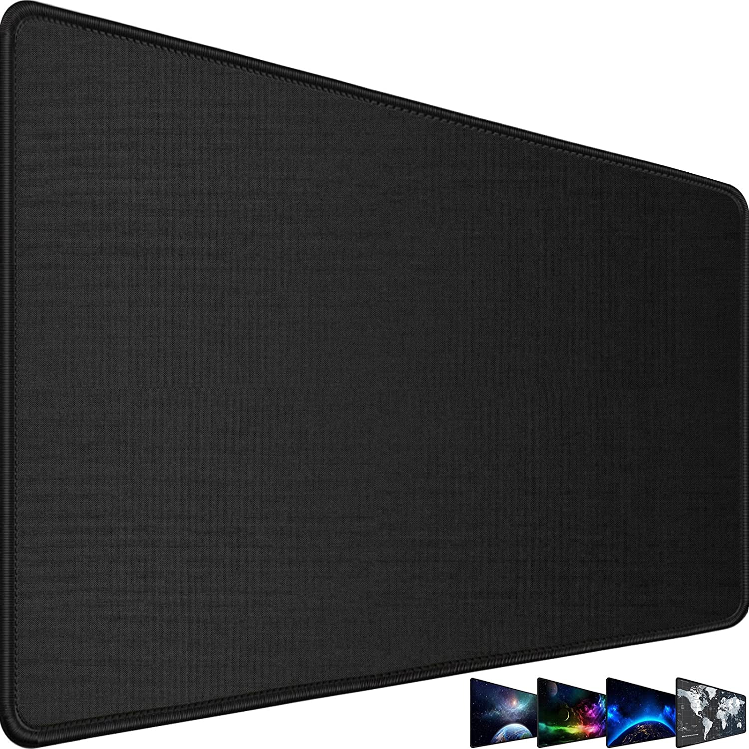 Large Gaming Mouse Pad,31.5"X15.7" Durable Extended Large Mouse Pad with Stitched Edges, Non-Slip Base, Waterproof, Large Mouse Pad for Gamer, Office, Home, Nebula