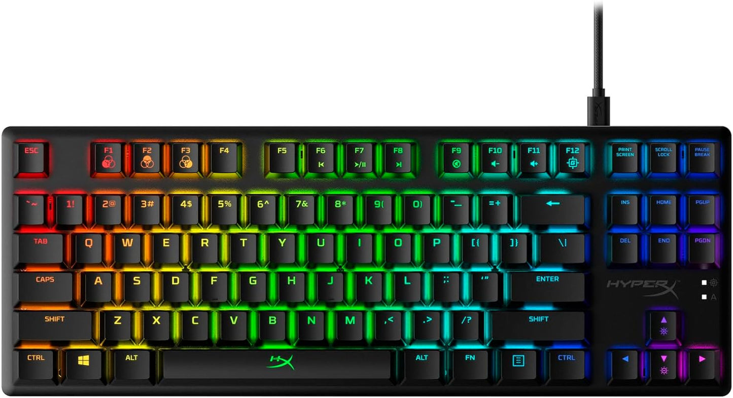 Alloy Origins - Mechanical Gaming Keyboard, Software-Controlled Light & Macro Customization, Compact Form Factor, RGB LED Backlit - Clicky  Blue Switch,