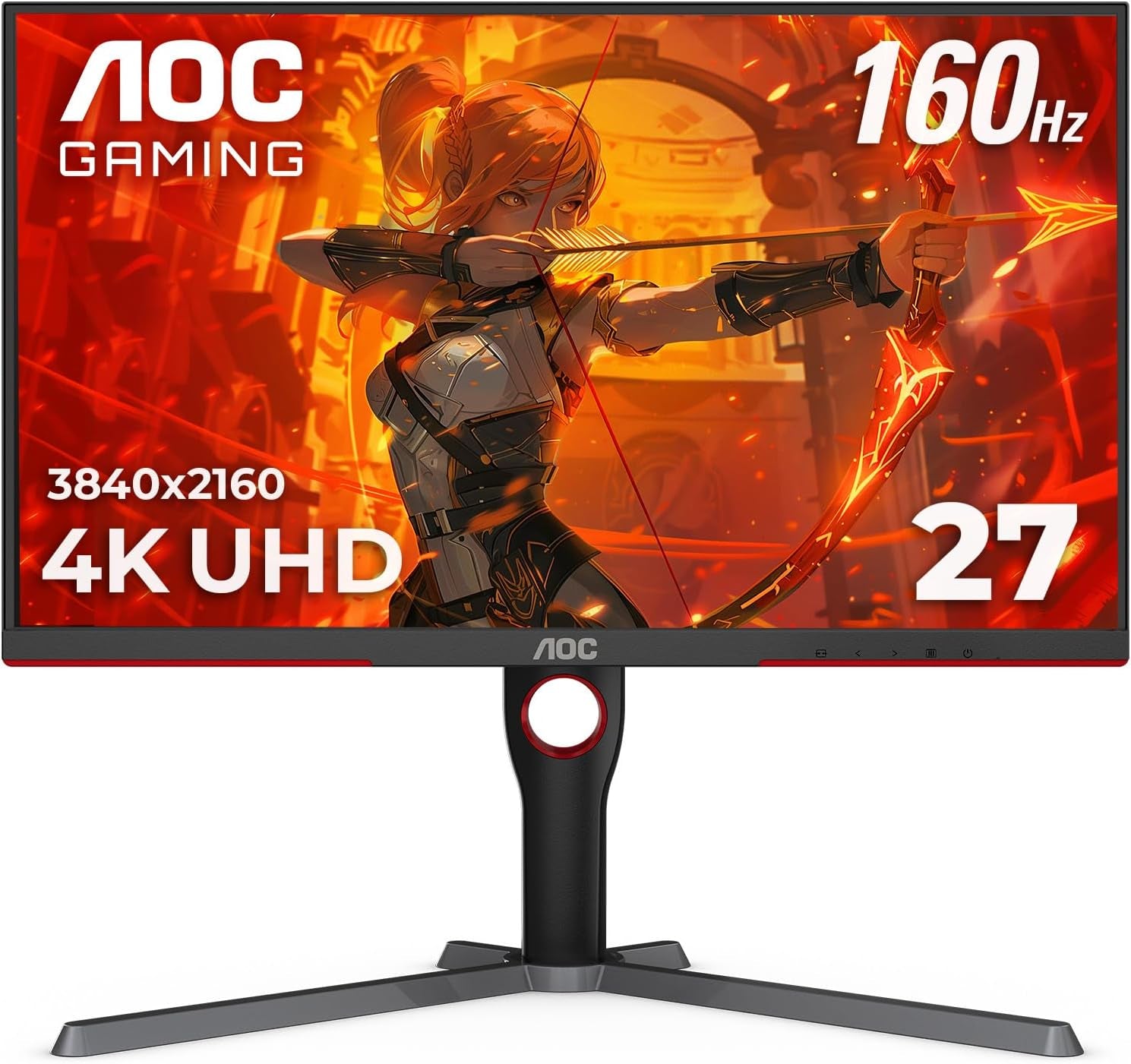 C27G2Z 27" Curved Frameless Ultra-Fast Gaming Monitor, FHD 1080P, 0.5Ms 240Hz, Freesync, 2X HDMI 2.0, 1X Display Port, Height Adjustable, Xbox PS5 Switch Ready, 3-Year Zero-Bright-Dot