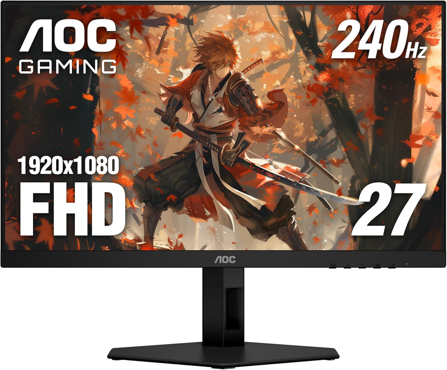 C27G2Z 27" Curved Frameless Ultra-Fast Gaming Monitor, FHD 1080P, 0.5Ms 240Hz, Freesync, 2X HDMI 2.0, 1X Display Port, Height Adjustable, Xbox PS5 Switch Ready, 3-Year Zero-Bright-Dot