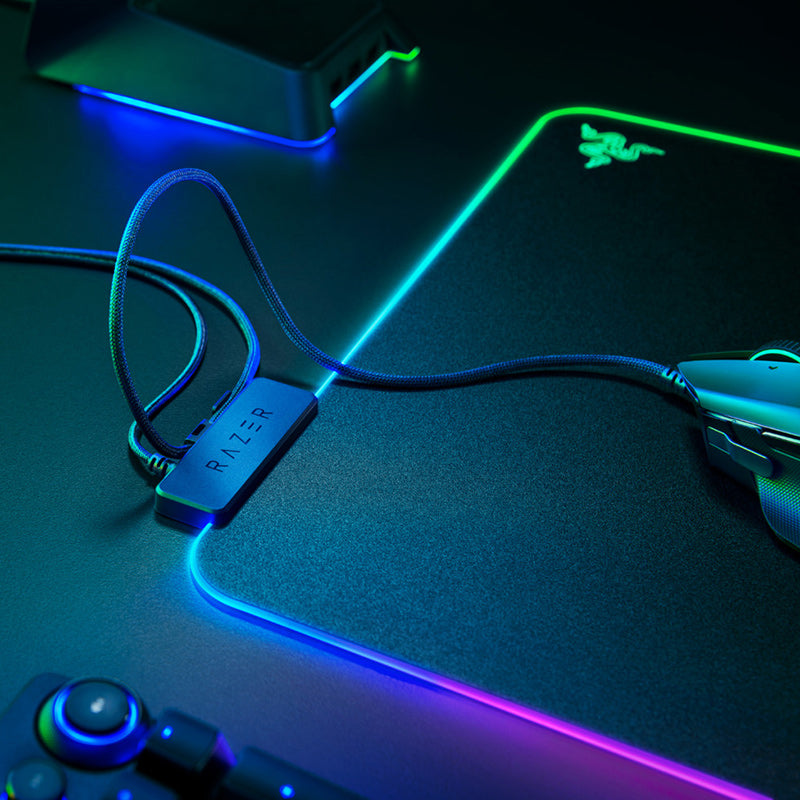 Razer Firefly Hard V2 RGB Game Mouse Pad Can Customize the Built-In Cable Non Slip Rubber Base