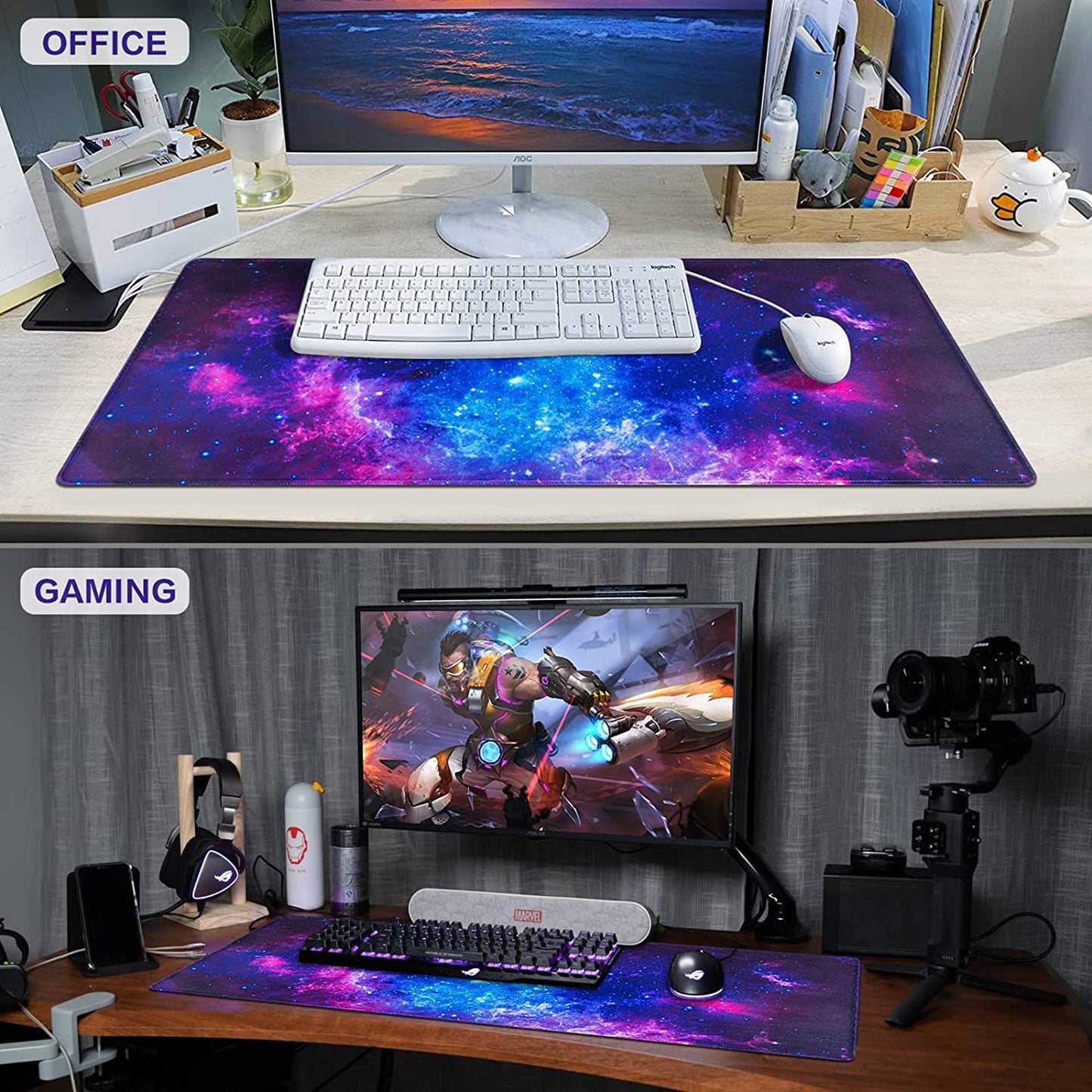 Gaming Mouse Pad, Large Extended Mouse Pad Big Computer Mousepad for Home Office Gaming Work 31.5X15.7Inch